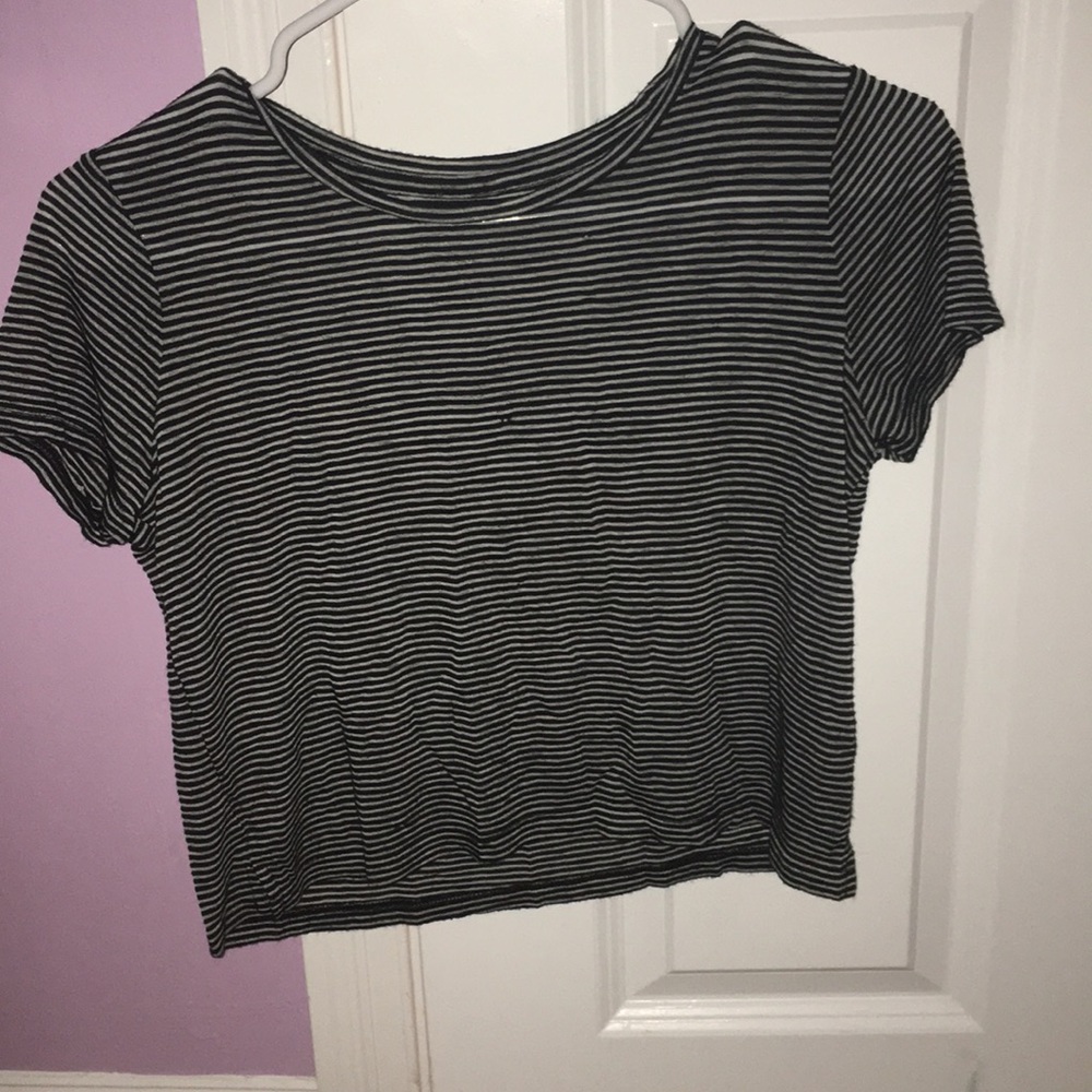 Super cute black and white striped tee